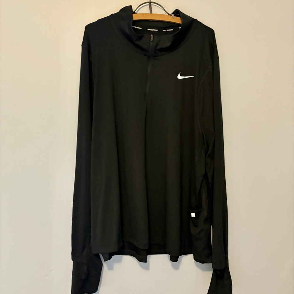 Nike Running Dri-FIT Black Half-Zip Long Sleeve Top Men’s 2X